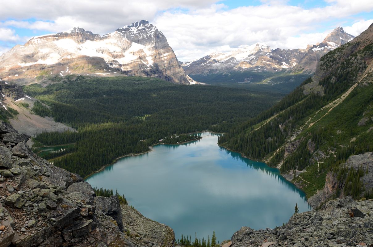 42 Lake O-Hara, Odaray Mountain, Mount Stephen, Cathedral Mountain and Vanguard Peak From Yukness Ledges Trail